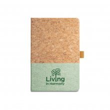 KLEE II. A5 notebook in cork and linen with lined sheets