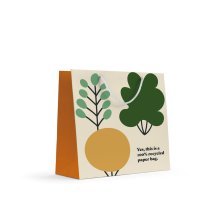 LARGE HORIZONTAL BAG. 100% recycled paper bag