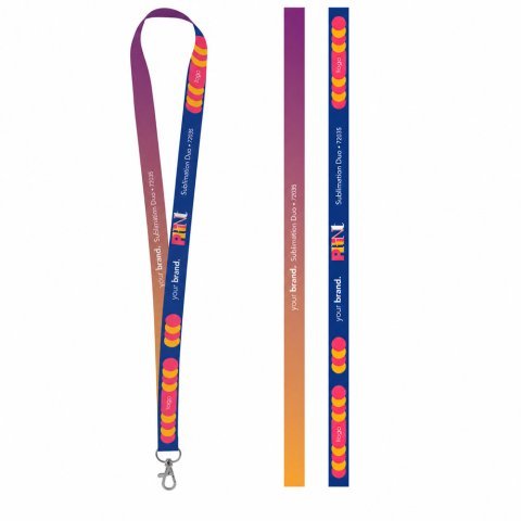 Lanyard SUBLIMATION Long II (20 mm) in poliestere -  Campione - 301 - Bianco