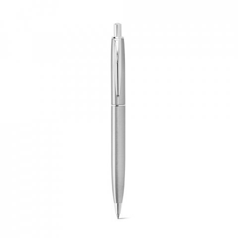 DOOLI. Stainless steel ballpoint pen (53% recycled), with shiny body - Silver