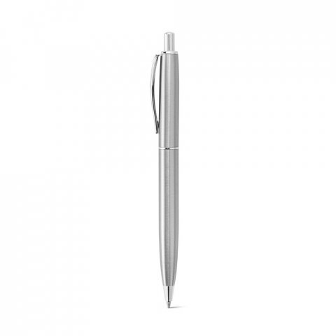 DOOLI. Stainless steel ballpoint pen (53% recycled), with shiny body - Silver