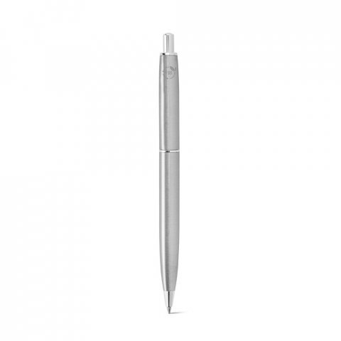 DOOLI. Stainless steel ballpoint pen (53% recycled), with shiny body - Silver