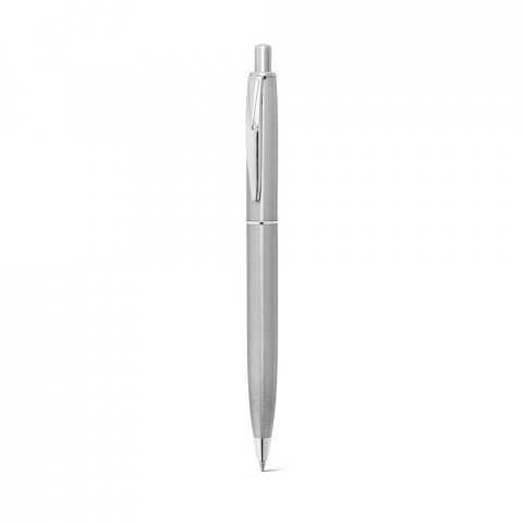 DOOLI. Stainless steel ballpoint pen (53% recycled), with shiny body - Silver