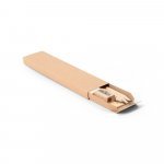 GEOFFREY. Versatile writing set consisting of pencil, sharpener, eraser and ruler - Natural