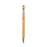 NEIL BAMBOO. Bamboo ballpoint with chrome-plated aluminium details - Natural