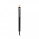 ZYLEN. Ballpoint pen in recycled aluminum (100% rAL), with rubber finish - Black