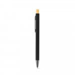 ZYLEN. Ballpoint pen in recycled aluminum (100% rAL), with rubber finish - Black