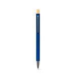 ZYLEN. Ballpoint pen in recycled aluminum (100% rAL), with rubber finish - Blue