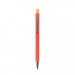 ZYLEN. Ballpoint pen in recycled aluminum (100% rAL), with rubber finish - Red