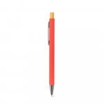 ZYLEN. Ballpoint pen in recycled aluminum (100% rAL), with rubber finish - Red