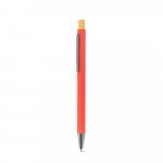 ZYLEN. Ballpoint pen in recycled aluminum (100% rAL), with rubber finish - Red
