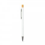 ZYLEN. Ballpoint pen in recycled aluminum (100% rAL), with rubber finish - White
