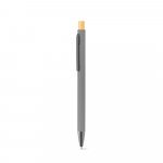 ZYLEN. Ballpoint pen in recycled aluminum (100% rAL), with rubber finish - Grey