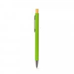 ZYLEN. Ballpoint pen in recycled aluminum (100% rAL), with rubber finish - Light green
