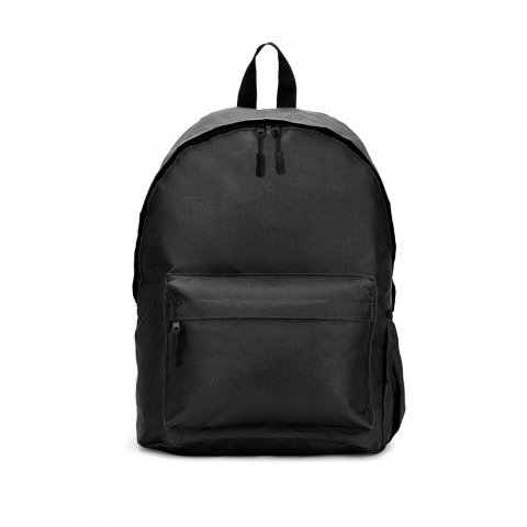 ROSARIO. Classic backpack with a timeless design in 600D recycled polyester - Black