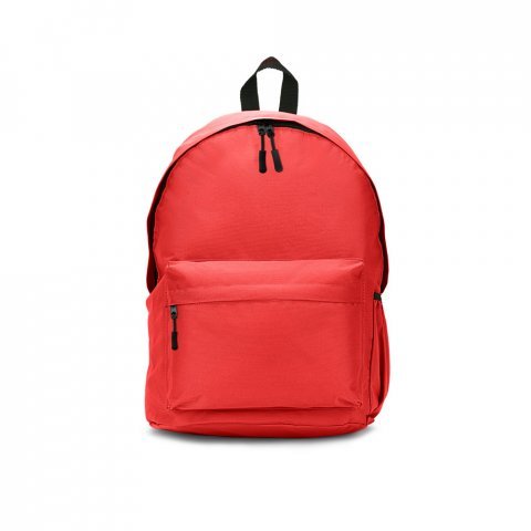 ROSARIO. Classic backpack with a timeless design in 600D recycled polyester - Red