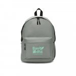 ROSARIO. Classic backpack with a timeless design in 600D recycled polyester - Light grey
