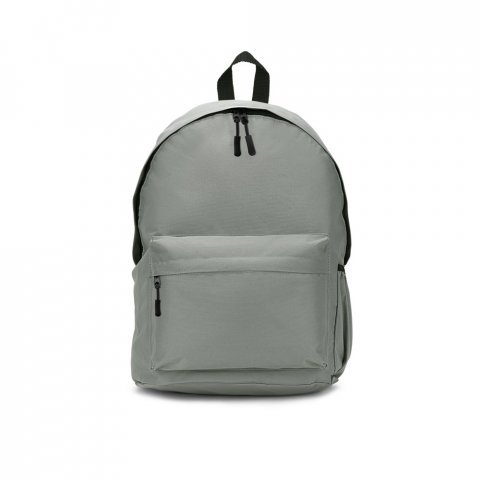 ROSARIO. Classic backpack with a timeless design in 600D recycled polyester - Light grey