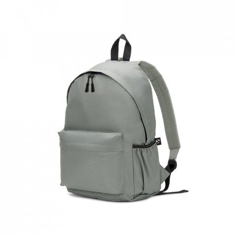 ROSARIO. Classic backpack with a timeless design in 600D recycled polyester - Light grey