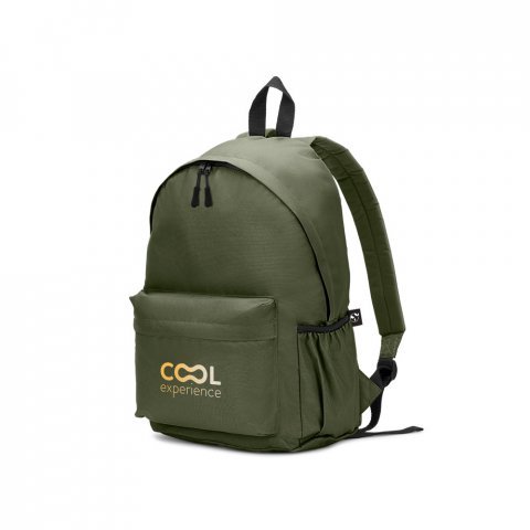 ROSARIO. Classic backpack with a timeless design in 600D recycled polyester - Dark green