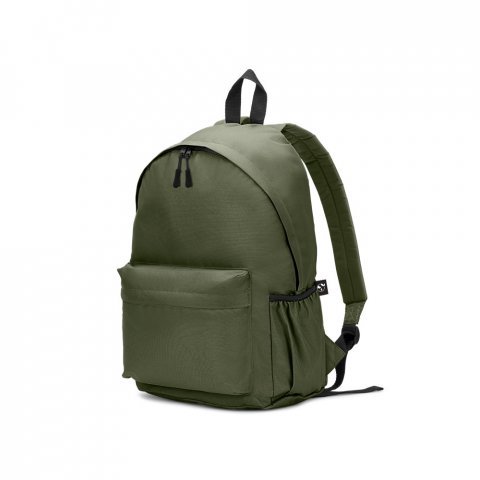 ROSARIO. Classic backpack with a timeless design in 600D recycled polyester - Dark green