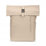 SAINT. Roll top backpack in recycled cotton and recycled polyester (380 g/m&sup2;) - Natural