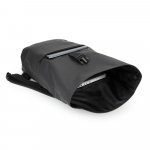 PORTLAND. The PU roll top backpack with a 16" laptop pocket - Black