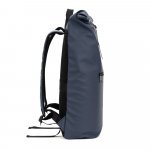 PORTLAND. The PU roll top backpack with a 16" laptop pocket - Blue