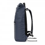 PORTLAND. The PU roll top backpack with a 16" laptop pocket - Blue