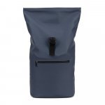 PORTLAND. The PU roll top backpack with a 16" laptop pocket - Blue