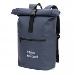 PORTLAND. The PU roll top backpack with a 16" laptop pocket - Blue