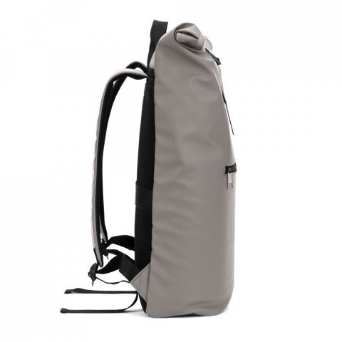 PORTLAND. The PU roll top backpack with a 16" laptop pocket - Grey