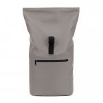 PORTLAND. The PU roll top backpack with a 16" laptop pocket - Grey