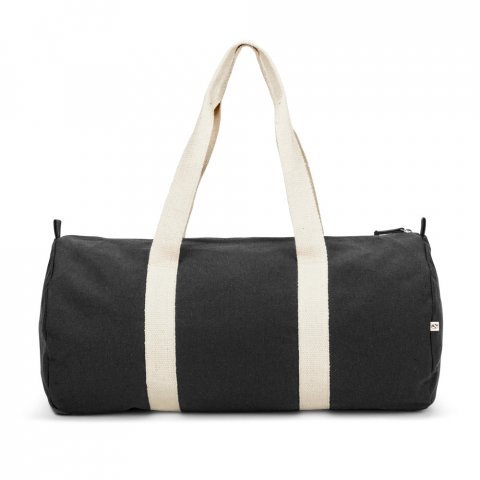 SAINT SPORT. Sports bag in recycled cotton and recycled polyester (380 g/m&sup2;) - Black