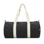 SAINT SPORT. Sports bag in recycled cotton and recycled polyester (380 g/m&sup2;) - Black