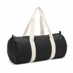 SAINT SPORT. Sports bag in recycled cotton and recycled polyester (380 g/m&sup2;) - Black