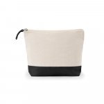 DAPHNE. 100% cotton cosmetic bag (340 g/m&sup2;) two-tone - Black