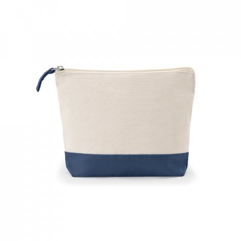 DAPHNE. 100% cotton cosmetic bag (340 g/m&sup2;) two-tone - Blue