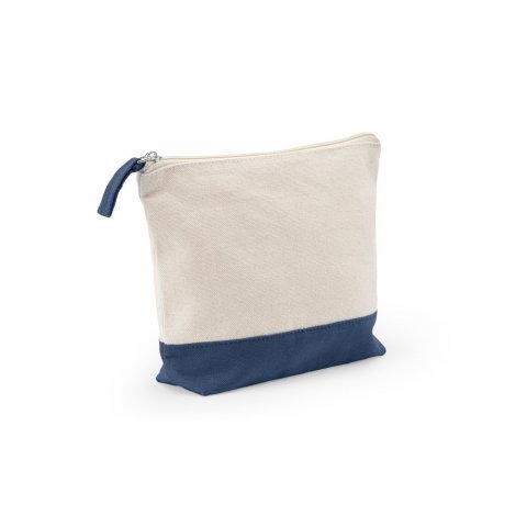 DAPHNE. 100% cotton cosmetic bag (340 g/m&sup2;) two-tone - Blue