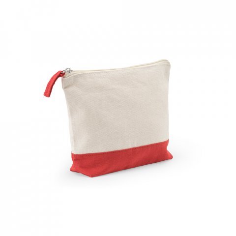 DAPHNE. 100% cotton cosmetic bag (340 g/m&sup2;) two-tone - Red