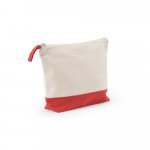 DAPHNE. 100% cotton cosmetic bag (340 g/m&sup2;) two-tone - Red