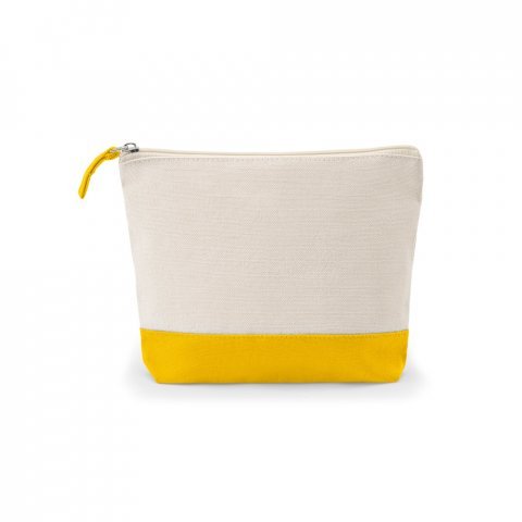 DAPHNE. 100% cotton cosmetic bag (340 g/m&sup2;) two-tone - Yellow