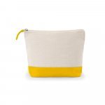 DAPHNE. 100% cotton cosmetic bag (340 g/m&sup2;) two-tone - Yellow