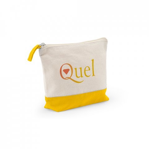 DAPHNE. 100% cotton cosmetic bag (340 g/m&sup2;) two-tone - Yellow