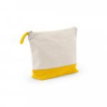 DAPHNE. 100% cotton cosmetic bag (340 g/m&sup2;) two-tone - Yellow