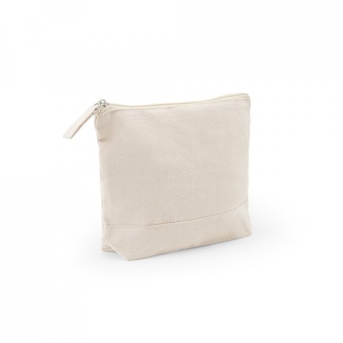 DAPHNE. 100% cotton cosmetic bag (340 g/m&sup2;) two-tone - Light natural