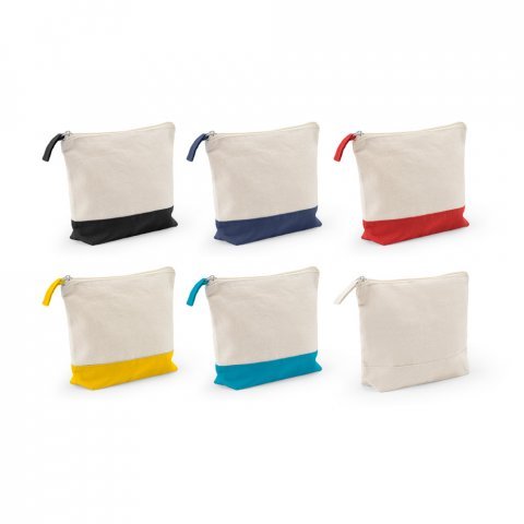 DAPHNE. 100% cotton cosmetic bag (340 g/m&sup2;) two-tone