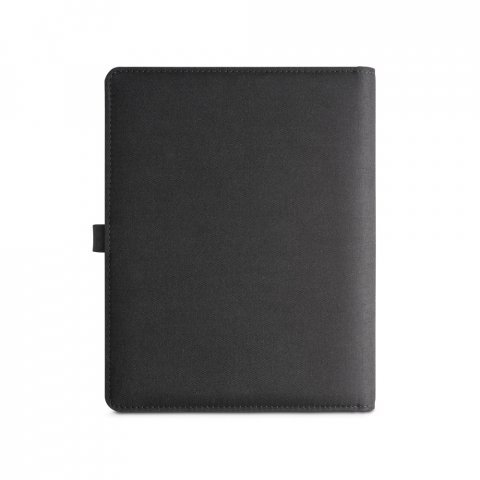 EMERGE A5 FOLDER II. A5 map in gerecycled polyester (100% rPET) 300D met draadloze oplader