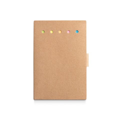 COOPER II. Notepad lipicios colorat cu 6 seturi - Natural