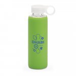 DHABI. Borosilicate glass sports bottle 380 mL - Light green